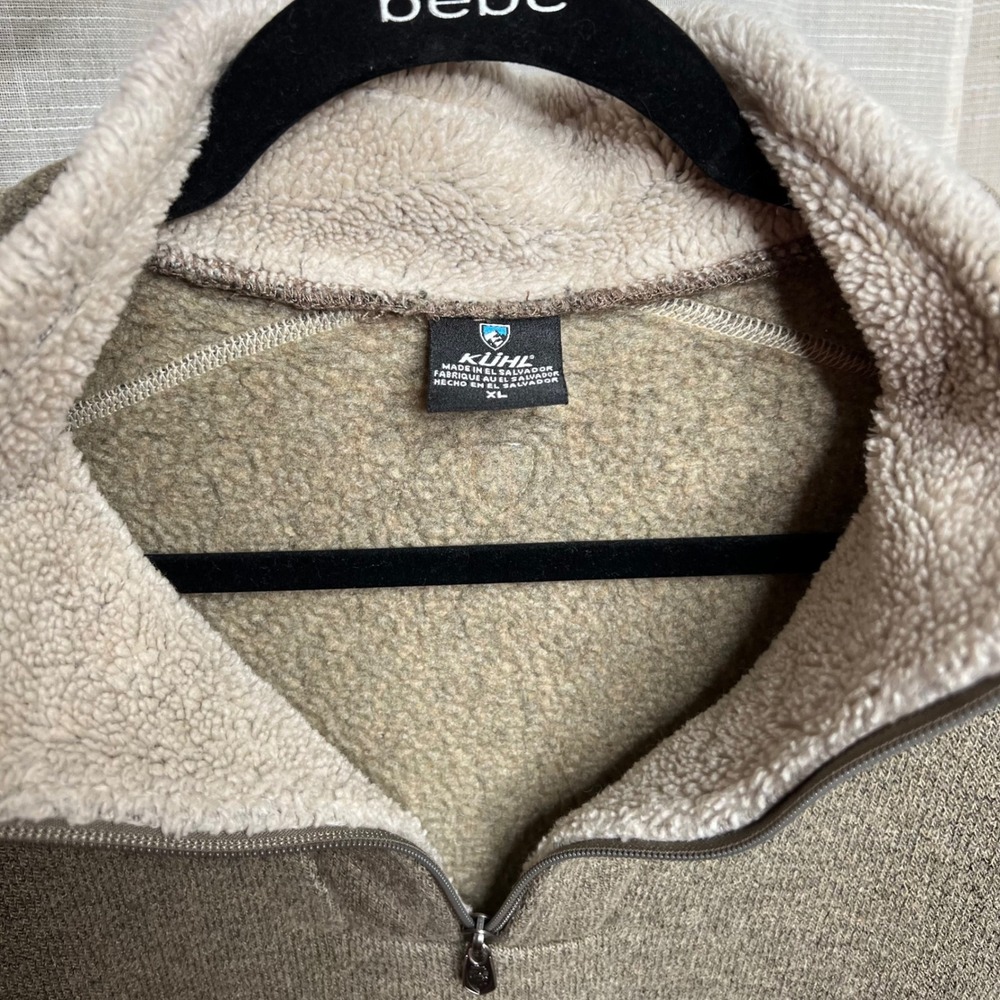 Kuhl Europa 1/4 Zip‎ Fleece Sweater Pullover Alfpaca Beige Oatmeal Men's Size XL - Picture 7 of 10
